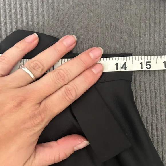 Sandro Black Satin Ruffle Belted Midi Skirt Size 2 - Picture 6 of 11